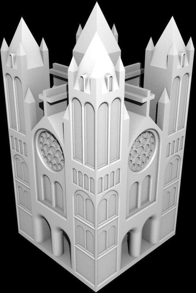 cathederal_display_large_display_large.jpg Download free STL file Cathedral Game Piece • Object to 3D print, Steedrick