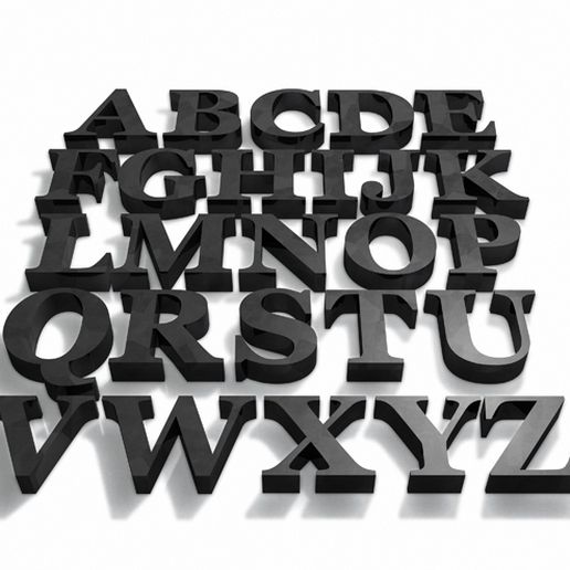 Letters / complete alphabet 3D model