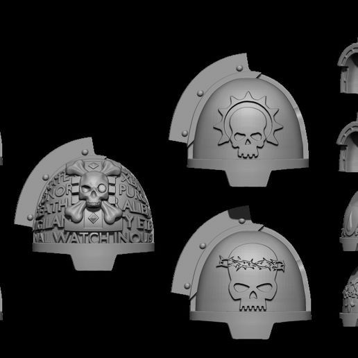primaris agressors shoulders for deathwatch 100% fit
