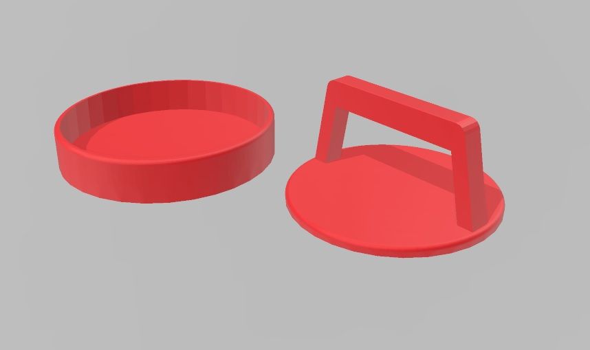 Download Stl File Hamburger Press • 3d Print Template • Cults