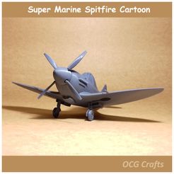 Super Marine Spitfire Cartoon OCG Crafts Super Marine Spitfire Cartoon