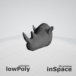 82.jpg Low poly - Rhino (head)