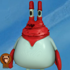 salta33.png STL file mr krabs sleep・Model to download and 3D print
