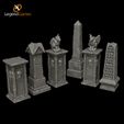 Gothic-Monuments-All-Thumbnail-V1.jpg Graveyard Gravestone and Obelisk Marker Pack - LegendGames
