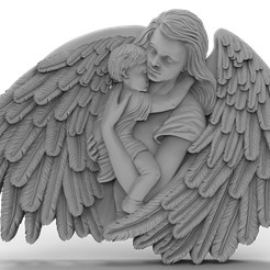 Mother-Angel.png 3D Model STL File for CNC Router/Laser & 3D Printer Mother Angel