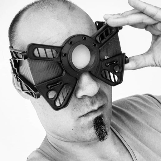 Cyberpunk themed maelstrom goggles - 3D model önizlemesi