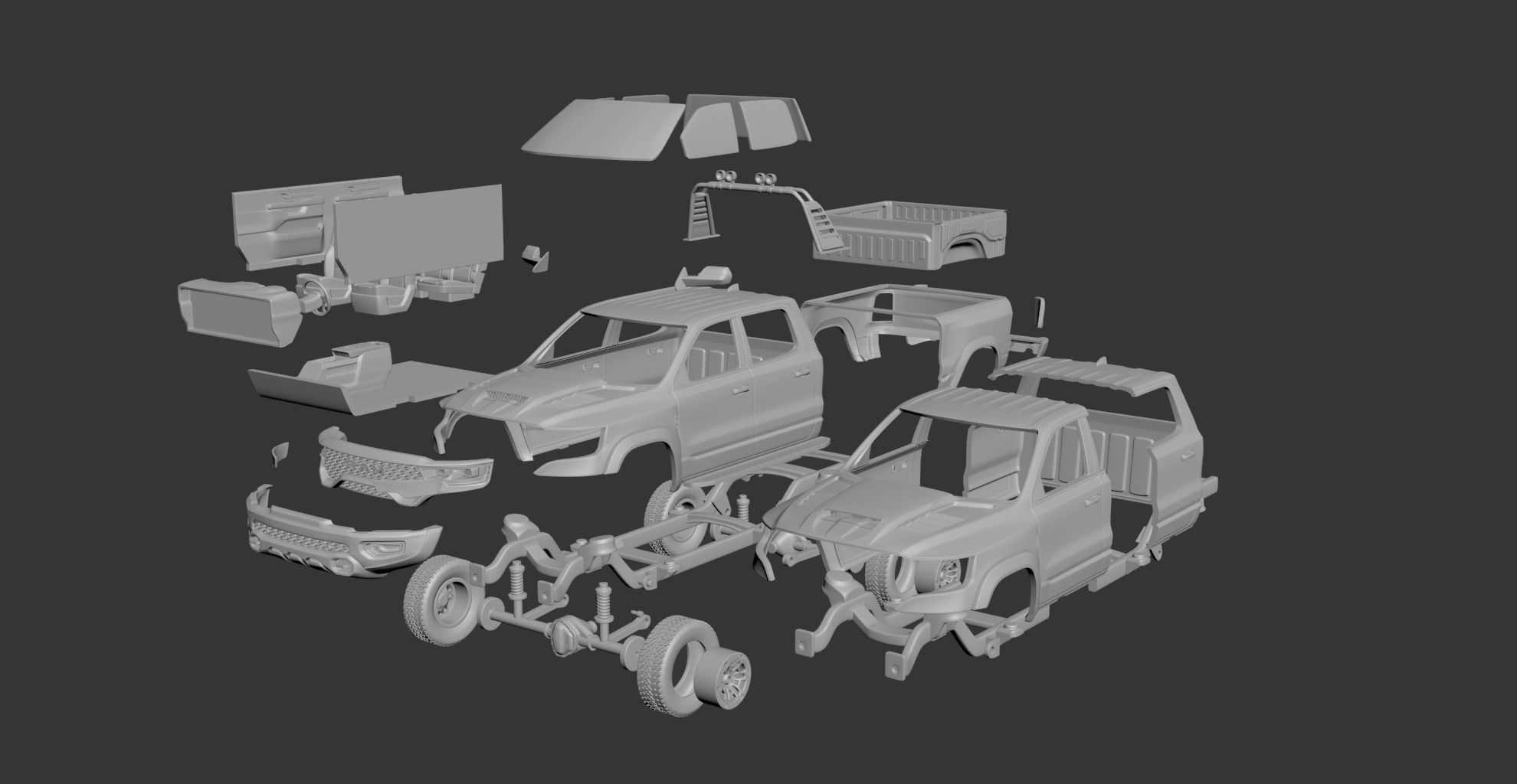9.jpg Fichier 3D Dodge Ram 1500 TRX 2021・Design pour imprimante 3D à télécharger, Andrey_Bezrodny