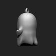 r_7.jpeg Kawaii Ghost Keychain - Spooky Mini STL Model for 3D Printing