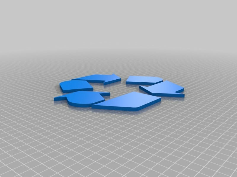 Download free STL file Recycling codes: universal and glass • 3D ...