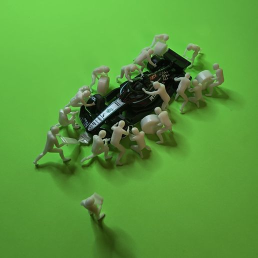 F1 PIT STOP CREW FOR HOTWHEELS 1/64