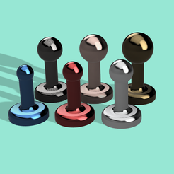 Models.png Free STL file Senior Roboto Simple Sphere Butt Plugs (6 Sizes)・3D printing idea to download