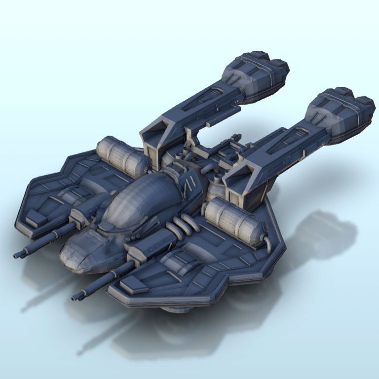 Download STL file Cetos spaceship 19 Battleship Vehicle SF Science