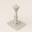 SpaceNeedle.png Space Needle - Modelo minimalista da torre de Seattle para impressão 3D