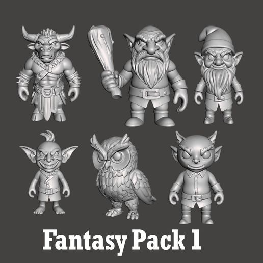 🦉 Fantasy Pack 1・ STL File for 3D printing・Cults