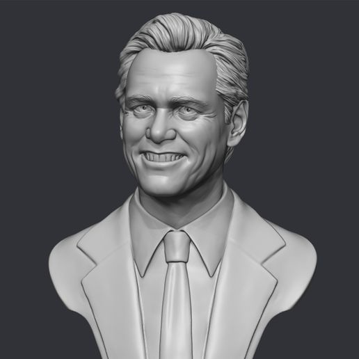 10.jpg OBJ-Datei Jim Carrey Büste Skulptur 3D-Druck Modell herunterladen • Modell für 3D-Drucker, selfix