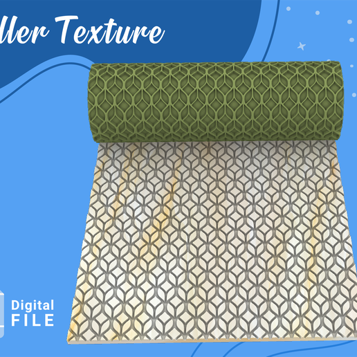 ROLLER POLYMER CLAY/geometric leaves/EULITEC.COM/CC/COPYRIGHTED LICENSE 3D model