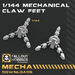 Mechanical-Claw-Feet-1.jpg Archivo 3D Conversión de pies de garra Mecha 1/144・Objeto de impresión 3D para descargar