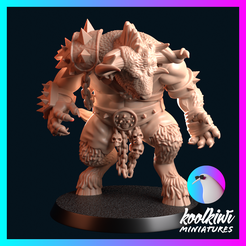 a’: AA STL file Tainted Outcasts Fantasy Football Team Minotaur・3D printable model to download, koolkiwi_Miniatures