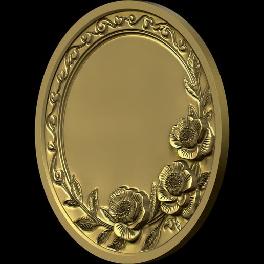 Blossom-Harmony-Relief-Floral-Decorative-Medallion-No2-2.jpg Blossom Harmony Relief - Floral Decorative Medallion No2 STL file for 3d printing or CNC