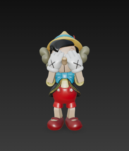 🎨 Kaws Companion Toy 20 - Pinocchio・ STL File for 3D