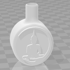 Buda1.PNG Archivo STL Boquilla buda para cachimba , Sisha mouth tip buda・Modelo de impresora 3D para descargar