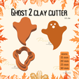1.png Ghost 2 polymer clay cutter | Fall clay cutters | Autumn clay cutters | Pumkin clay cutter | Halloween clay cutter