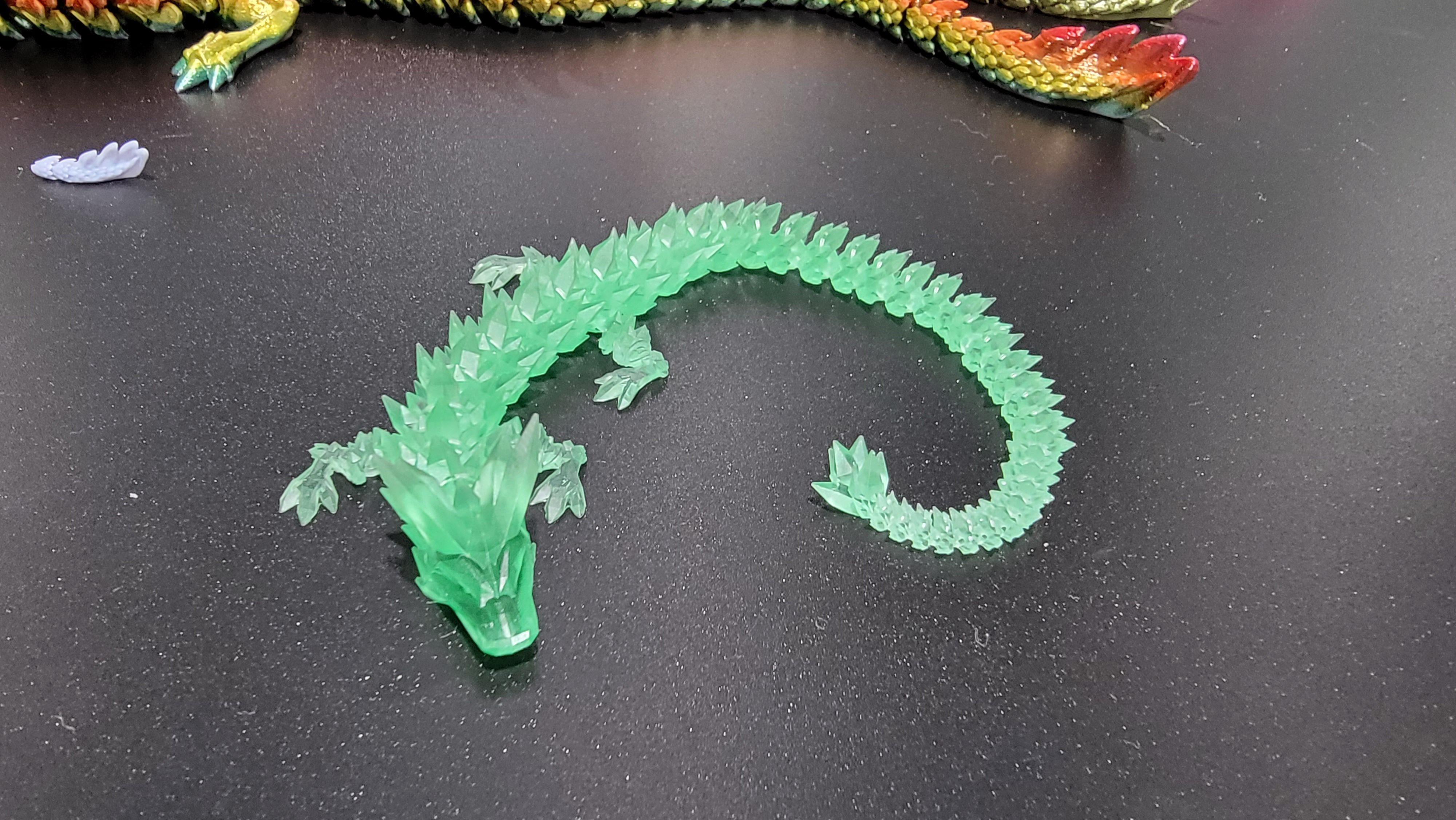 3D printing Crystal Dragon, Articulating Flexi Wiggle Pet, Print in ...