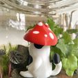 A7A61E77-6833-4B38-AA54-3AA9CEC220FE.jpeg STL file Cute Cat with Mushroom Hat Easy Print・3D print object to download