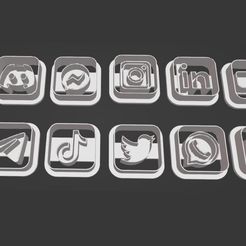 SMCC-Front-1280X720.jpg 3D Printable Social Media Cookie Cutters - Set of 12 (Digital Download Only)