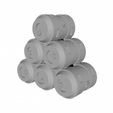 Barrels-Alpha-traingle-3-x-3.jpg STL-Datei Typ Alpha Transporttrommeln・Design zum Herunterladen und 3D-Drucken