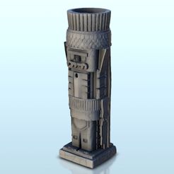01-27.jpg STL file Mesoamerican totem 4 - Maya Aztec Cuetzpal Seraphon Lizardmen Medieval Age of Sigmar Warhammer・Model to download and 3D print