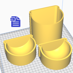 STL00285-4.png 3D file 3pc Cauldron Bath Bomb Press Mold・3D printable model to download