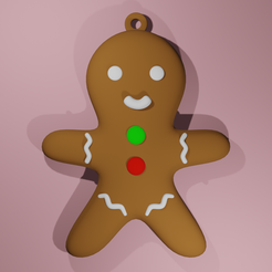 gingerbreadman.png Gingerbread Man Keychain
