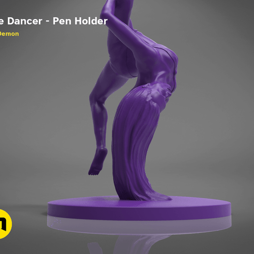 poledancer-bottom.159.png Télécharger le fichier STL Pole Dancer - Porte-stylo • Objet pour imprimante 3D, 3D-mon