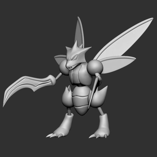 2.jpg Download OBJ file scyther pokemon • 3D printer template, ydeval