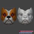 Bulldog_Mask_Cosplay_STL_09.jpg Bulldog Mask STL File Halloween Cosplay Helmet 3D Printable