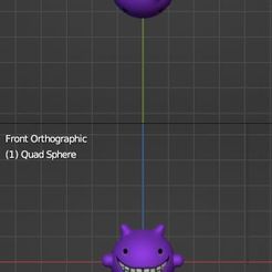 Gengar-01.jpg STL file Gengar 0094 Globe od・3D printer design to download