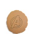 avengers-logo_white.jpg Avengers marvel Cookie cutter + outline