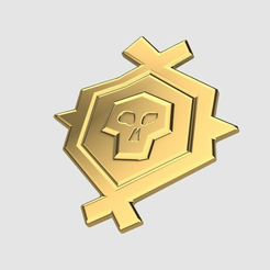 Noholes.png Descargar archivo STL gratis Emblema del parche legendario de Sea of Thieves para cosplay • Modelo para la impresora 3D, MissDeliana