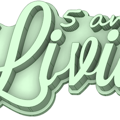 Livia-5-ans_e.png Archivo STL Livia 4 ans cookie cutter・Modelo de impresión 3D para descargar