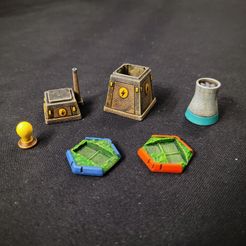 20231106_163921.jpg Nuclear and coal power plants, mines, cooling towers (turbines), bulb - board game upgrade set