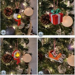 001-tile.jpg 3D file SET OF FOUR ORNAMENTS・Model to download and 3D print