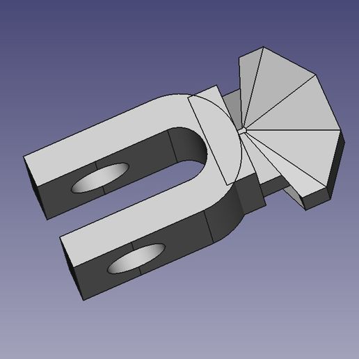 V Slotted Rail Cable Clamp 3D model