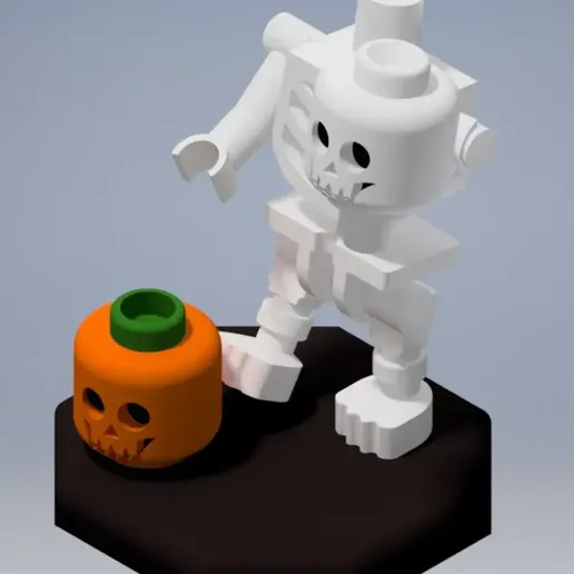 Halloween Lego Skeleton | 3D Printable STL 3D model preview