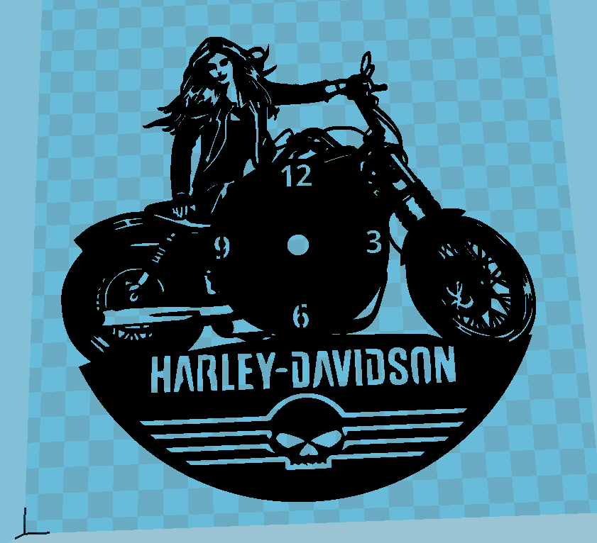 tytryrty.png Archivo STL Reloj Harley-Davidson 2 vinilo・Modelo imprimible en 3D para descargar, 3dlito