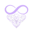 infinity heart for print on colors.stl Infinity heart, love symbol, fridge magnet, keychain