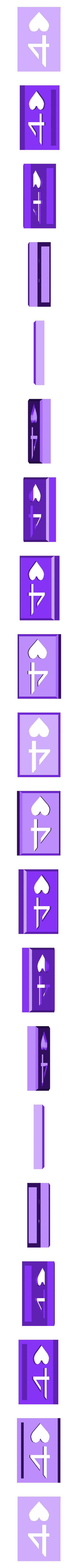BlockHearts04.stl Player Card Tiles with Transforming Box