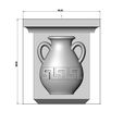 Greek-key-urn-onlay-decorative-corbel-06.jpg Neoclassical greek key urn corbel and bracket 3D print model
