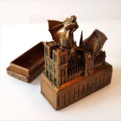 Vignette_ND_Patina_00002.jpg Archivo STL gratis Dragón y Notre Dame.・Objeto de impresión 3D para descargar
