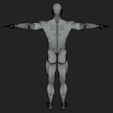 8.png Man Body Base Mesh | T-Pose